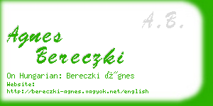 agnes bereczki business card